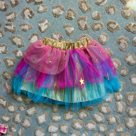 Pink and Blue Starry Tutu and cape - Picture 3 of 6